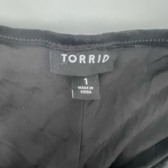 Torrid Black Burnout Velvet‎ Babydoll Tank Top Y2K Size 1X - Picture 3 of 7
